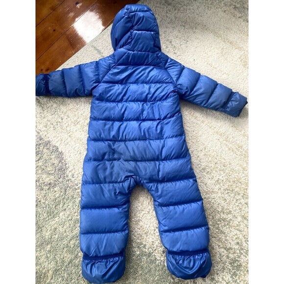 PATAGONIA Infant Hi-Loft Down Sweater Bunting- 6-12 Months Blue - Picture 8 of 9